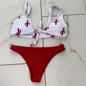 Red cactus bikini size small